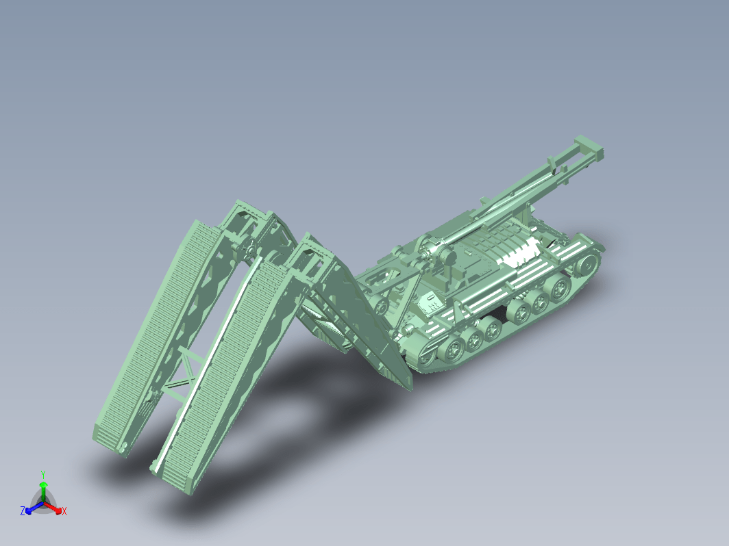坦克式架桥车三维UG10.0无参