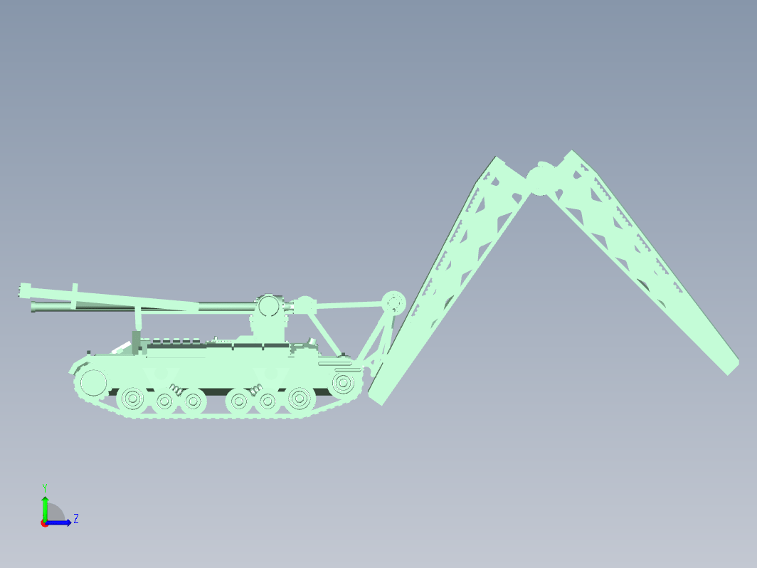 坦克式架桥车三维UG10.0无参