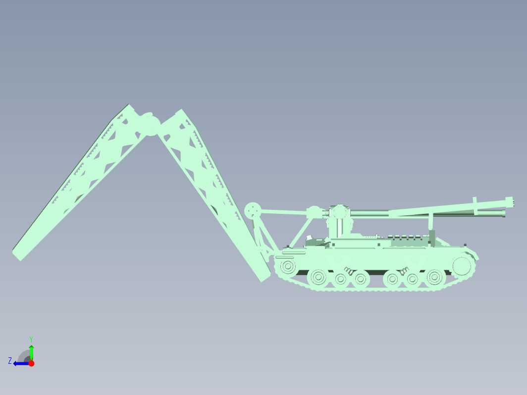 坦克式架桥车三维UG10.0无参