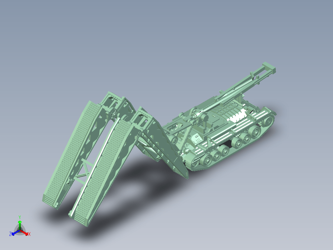 坦克式架桥车三维UG10.0无参