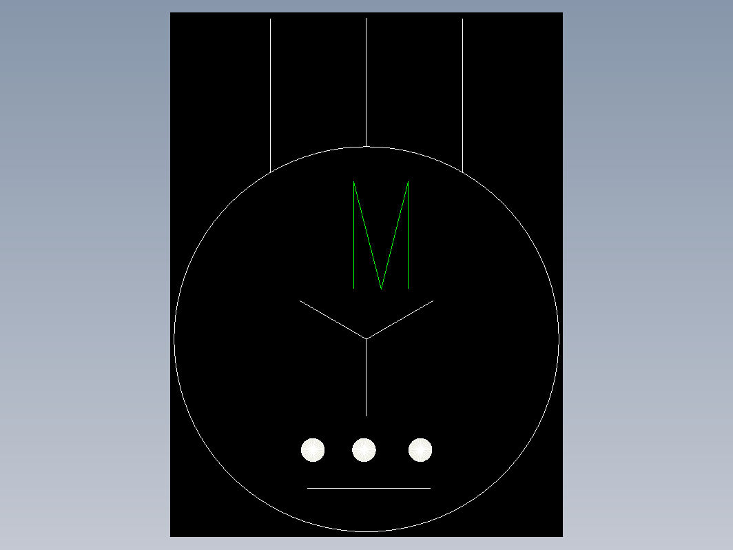 电气符号  三相星形连接异步电动机 (gb4728_8_2F.4)