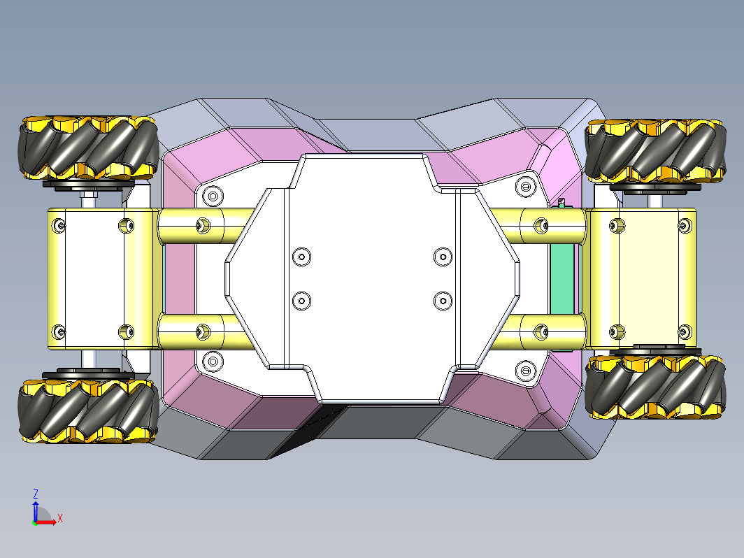 麦克纳姆轮小车结构 space robot