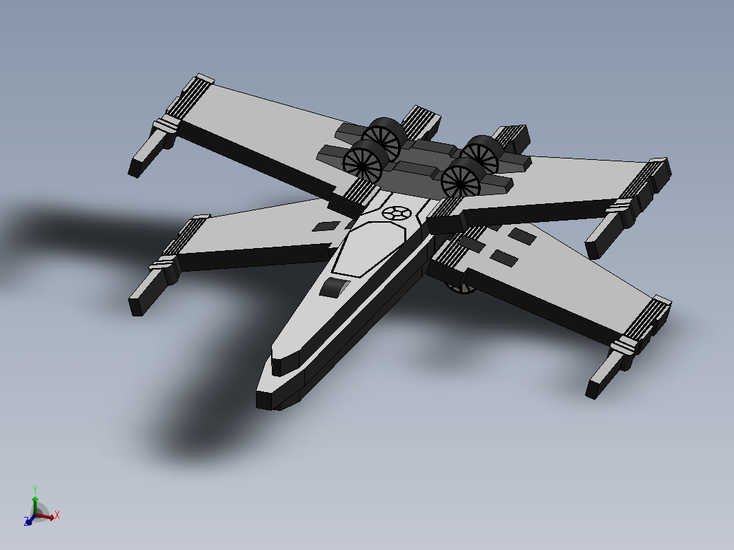 X翼木制玩具激光切割模型