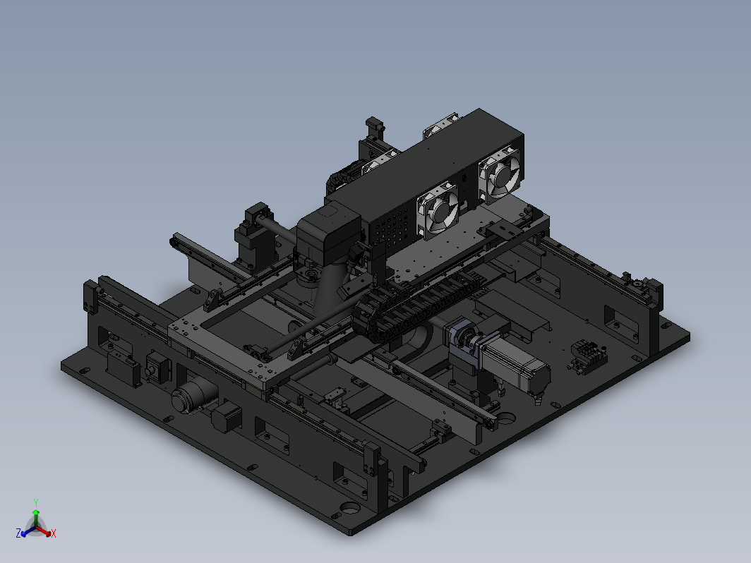 在线打标机总装3d图