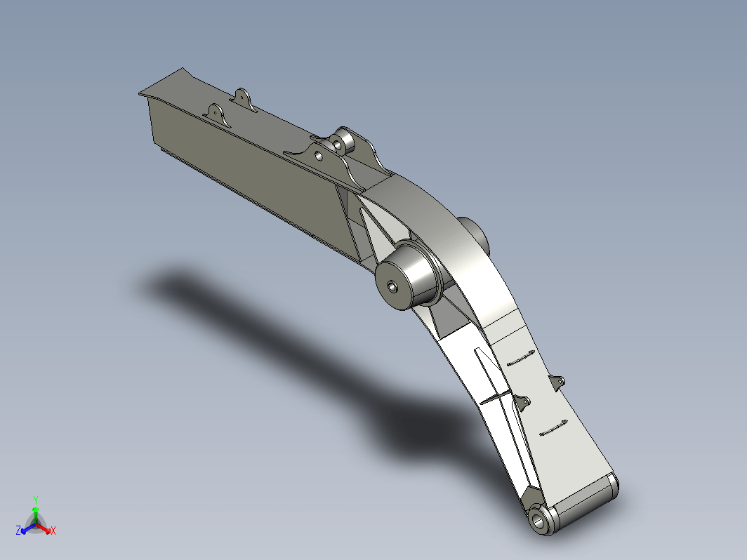 SY215C-8挖掘机动臂结构设计（cad+pro+说明书）