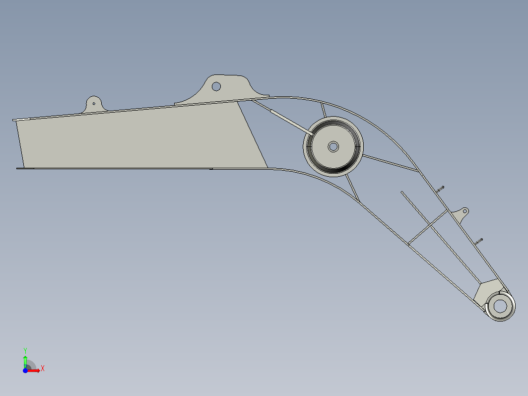 SY215C-8挖掘机动臂结构设计（cad+pro+说明书）