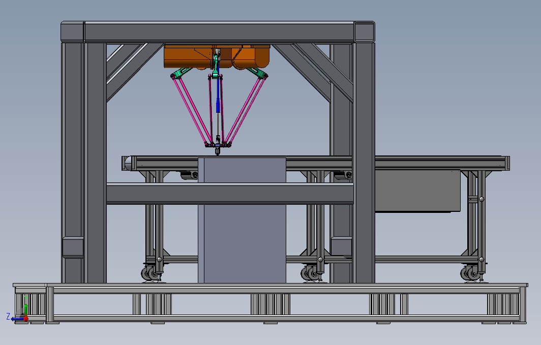 B06-并联机器人分拣工作站3D模型