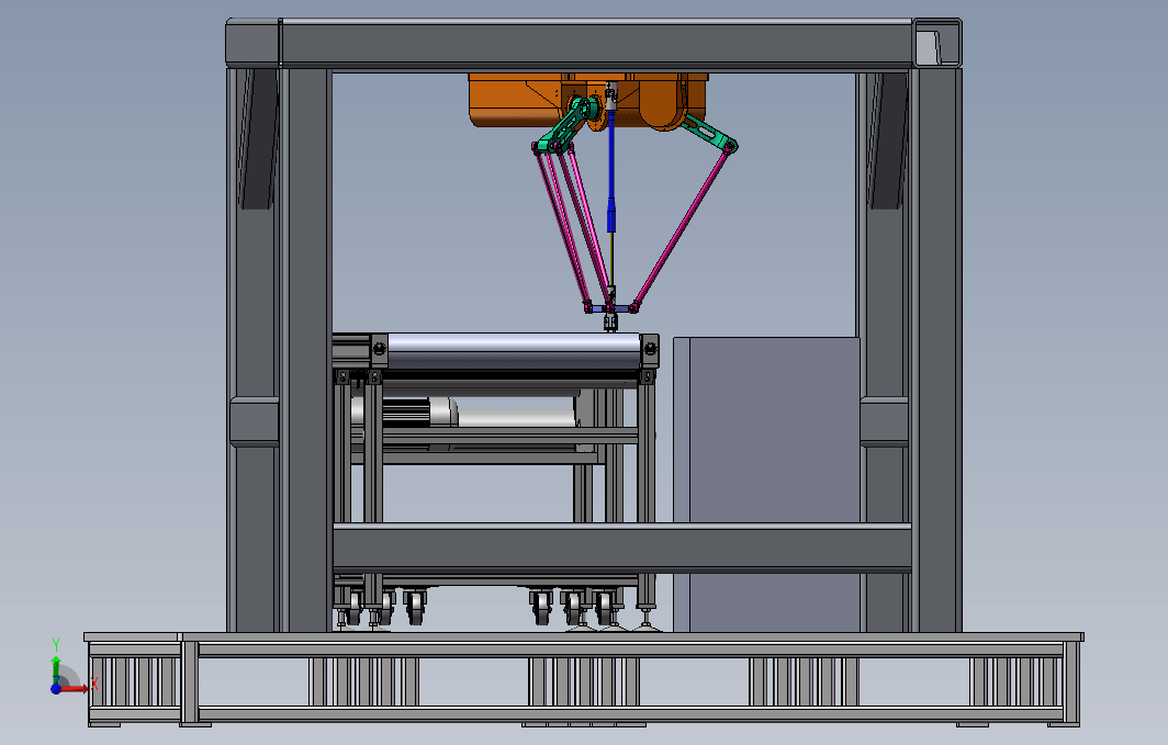 B06-并联机器人分拣工作站3D模型