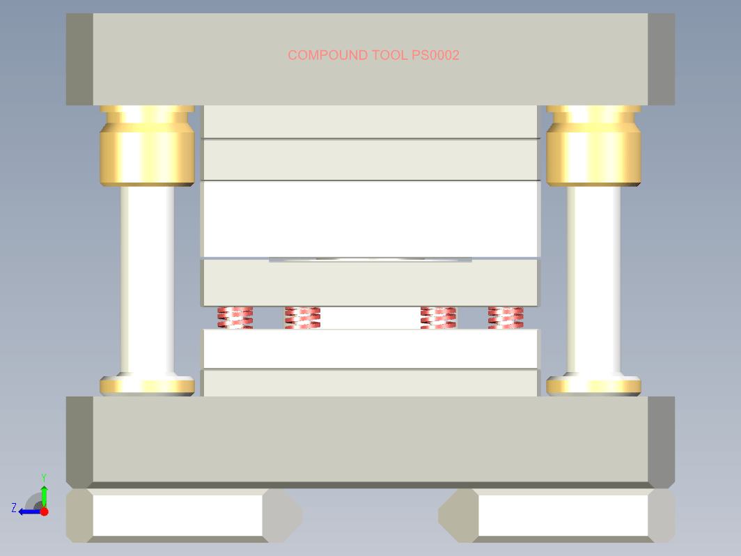 冲压模具 圆环冲压模具 COMPOUND_TOOL STP IGS