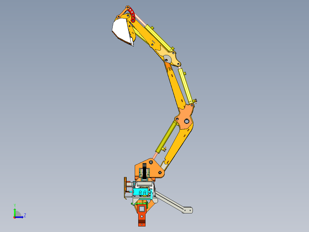 KUBOTA F1900 DIGGER 挖掘机臂结构