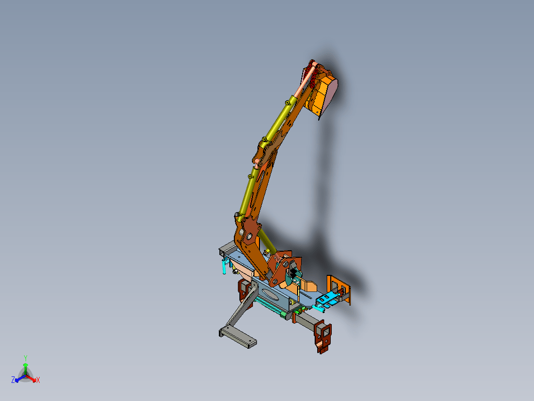 KUBOTA F1900 DIGGER 挖掘机臂结构