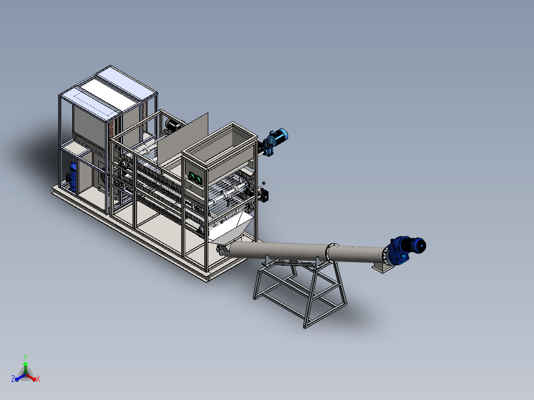 撬装式热泵污泥干化一体机3D+CAD