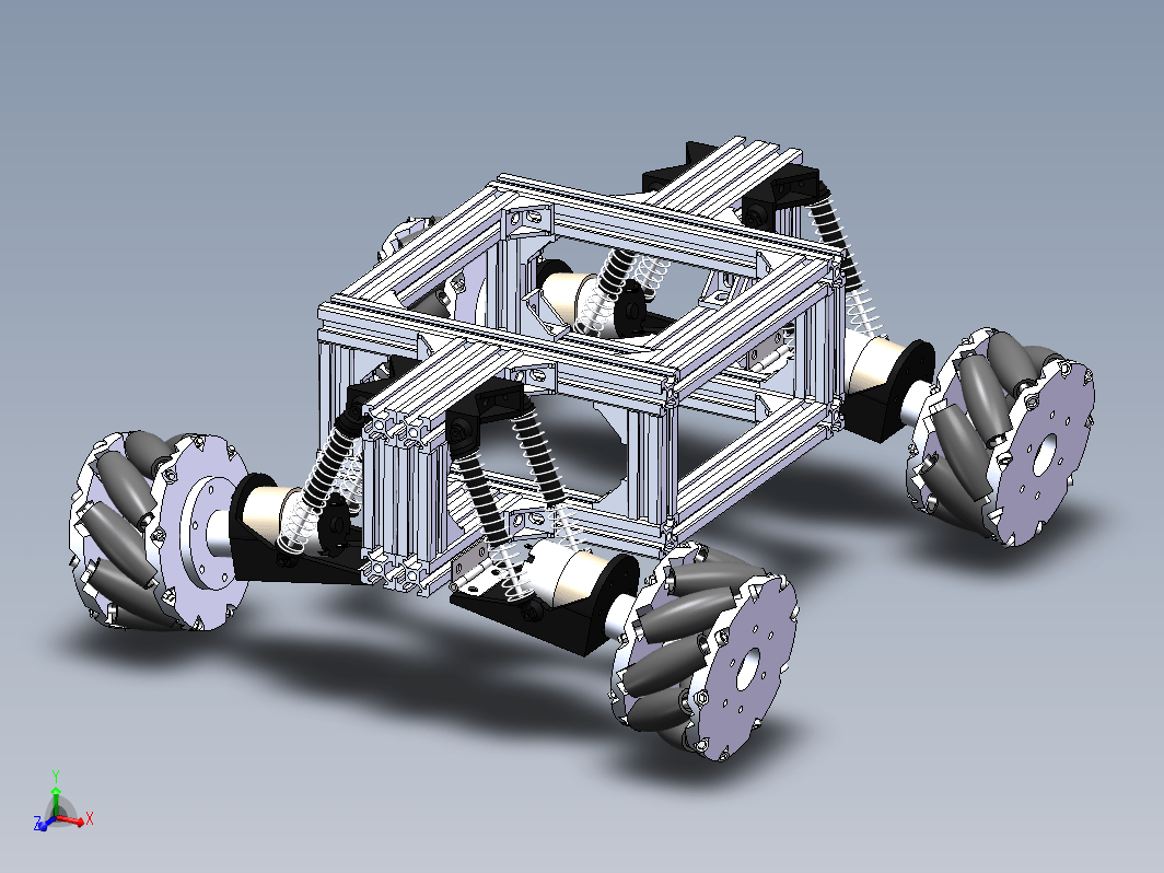 铝型材框架Mecanum麦克纳姆轮车