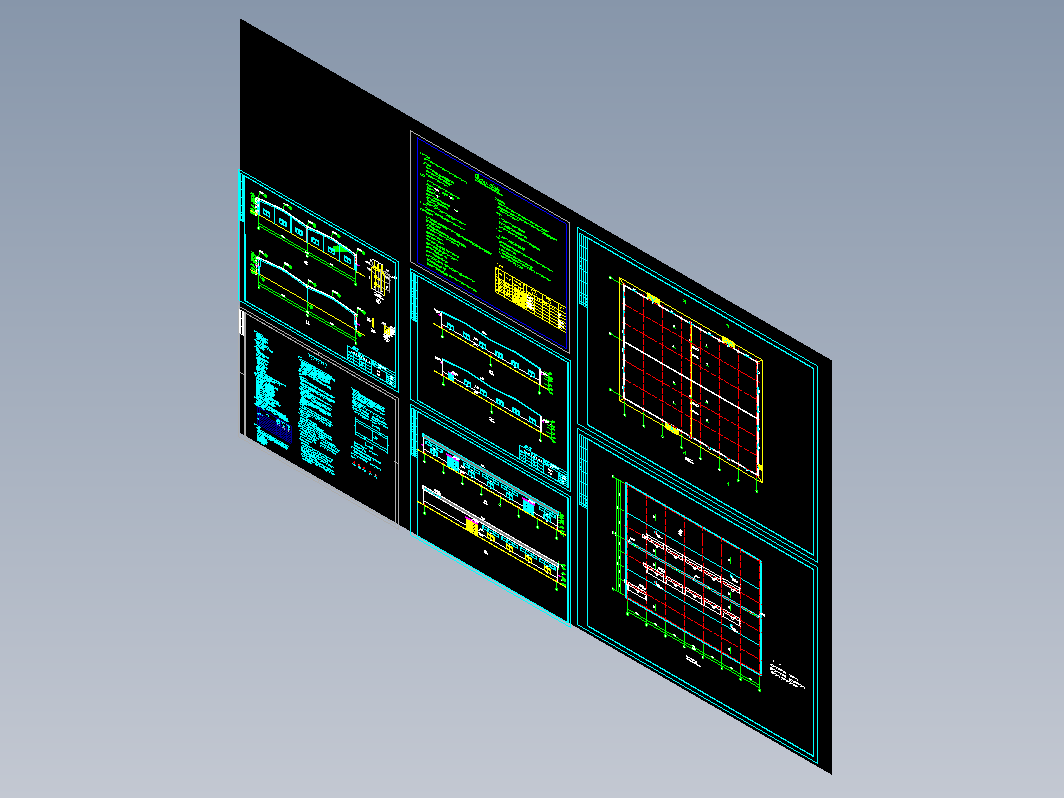 普通车间门式钢结构建筑图