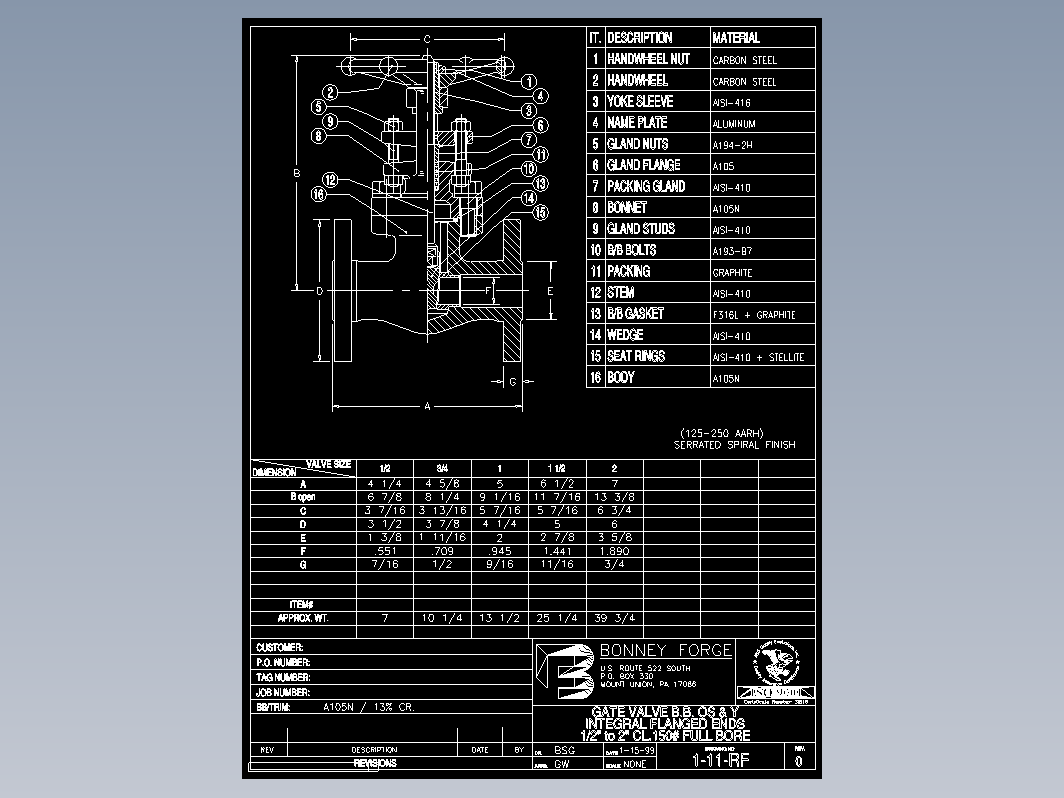 阀门 1-11-RF