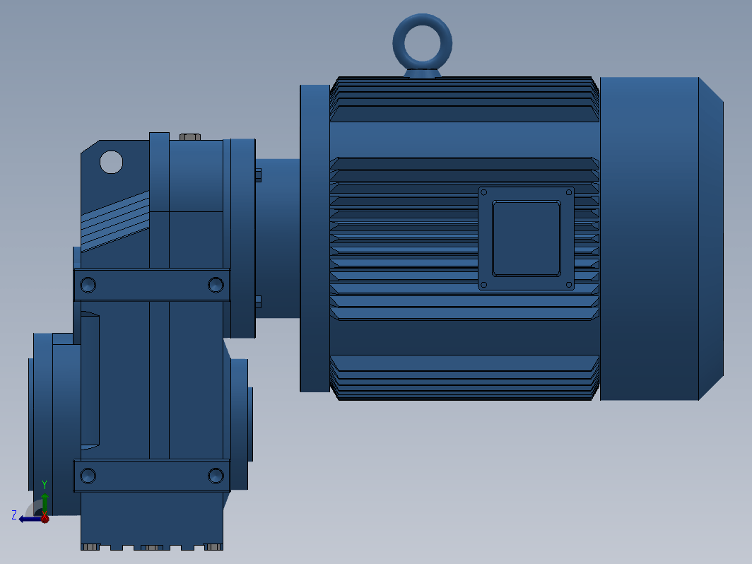 FAZ37 B14法兰空心轴安装平行轴-斜齿轮减速电机[FAZ37-20.57Y1.1-4P-M1-J1]