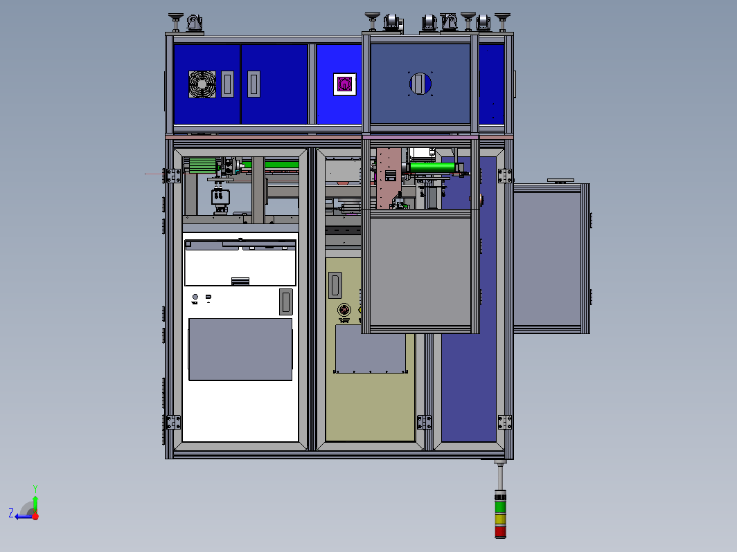 手机软包锂电池自动上料设备（搭载板框上料与空板框回传，三轴龙门机械手夹取，翻转，电芯测试，扫码枪基站，不良排出与缓存）