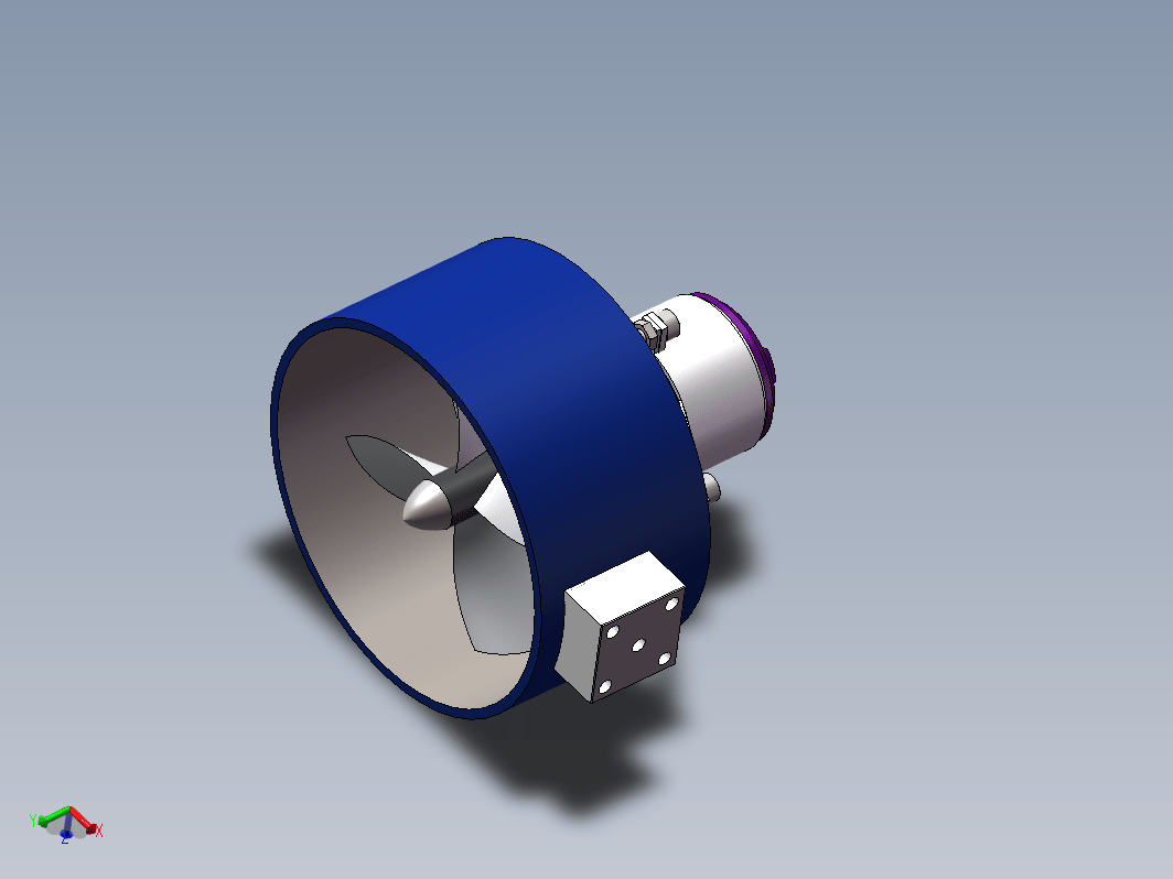 ROV水下螺旋桨推进器sw3D图纸（带ANSYS仿真分析源文件）