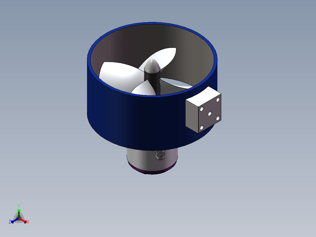 ROV水下螺旋桨推进器sw3D图纸（带ANSYS仿真分析源文件）