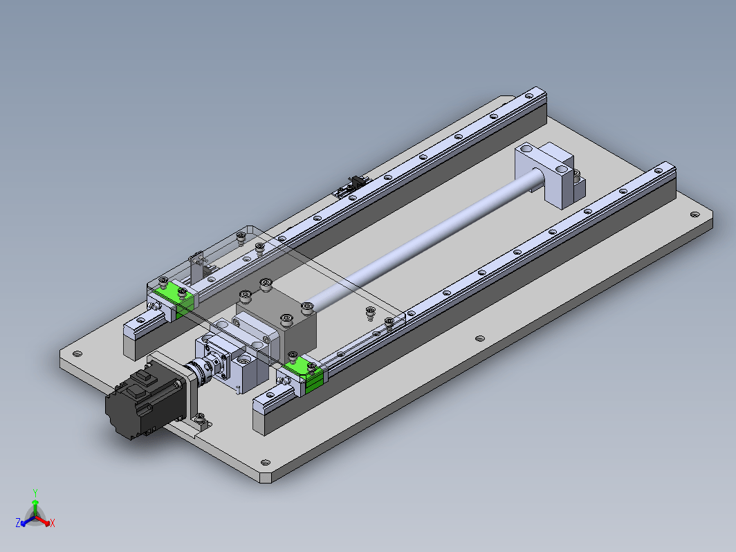 X轴伺服电机驱动滚珠丝杠滑轨滑块模组平台
