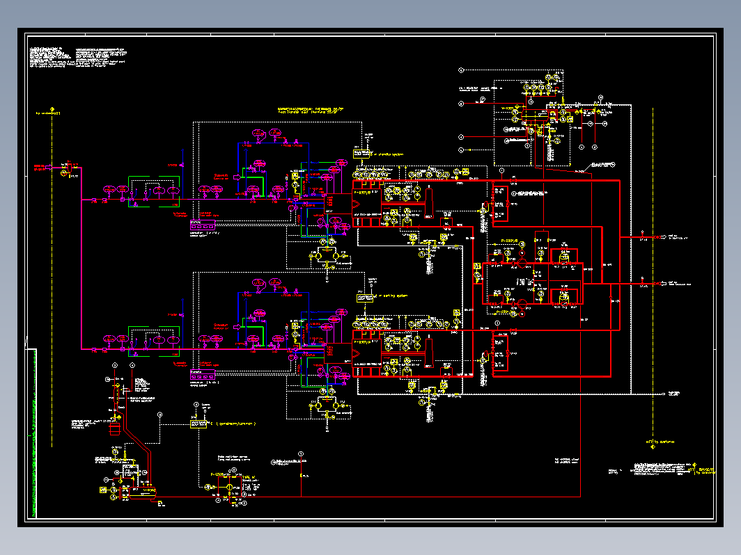 国外导热油供热系统管道仪表流程图