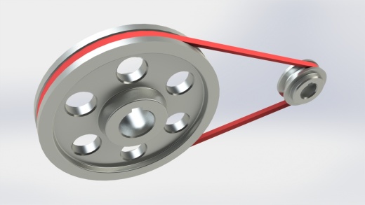 Solidworks：皮带和滑轮（设计 - 组装 - 运动）