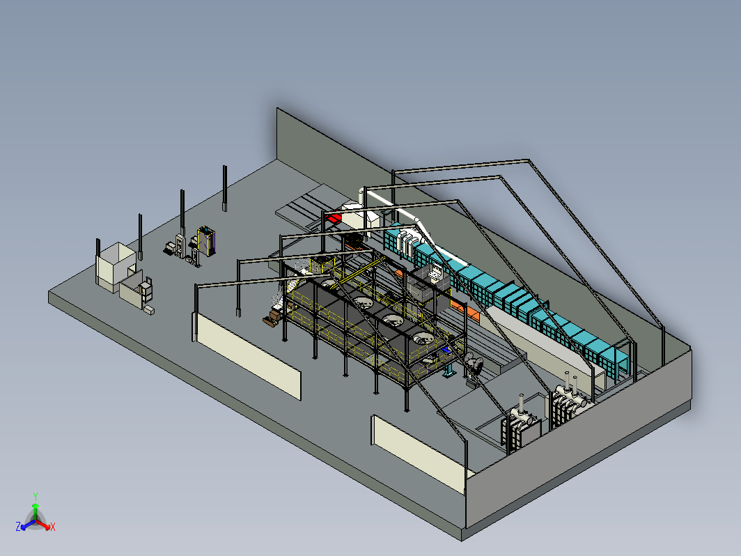 耐火砖生产线布置区3D数模