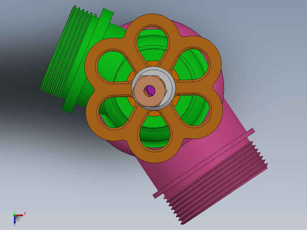 vana 1阀门结构3D图纸 Solidworks设计 附工程图