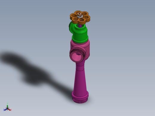 vana 1阀门结构3D图纸 Solidworks设计 附工程图