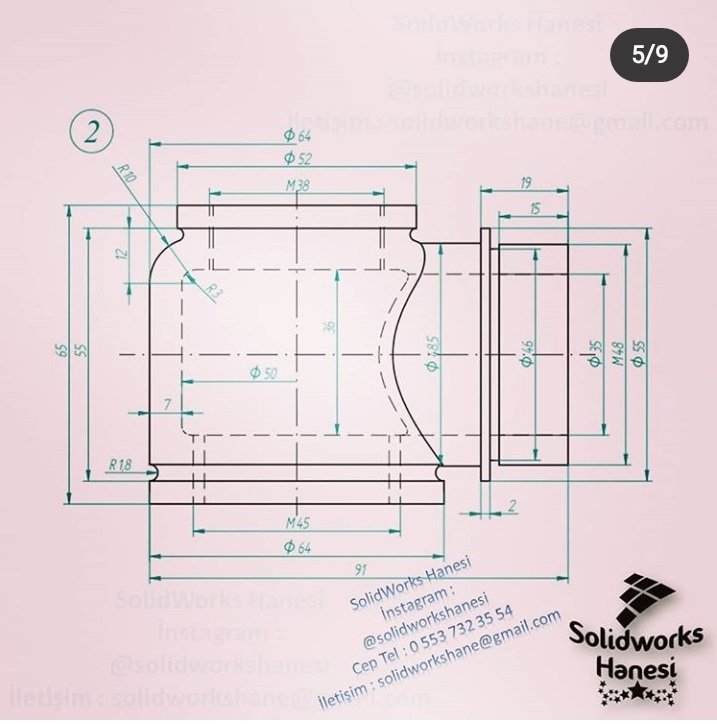 vana 1阀门结构3D图纸 Solidworks设计 附工程图