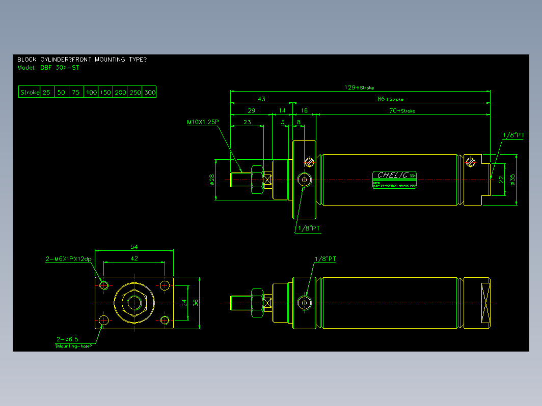 气缸 DBF30