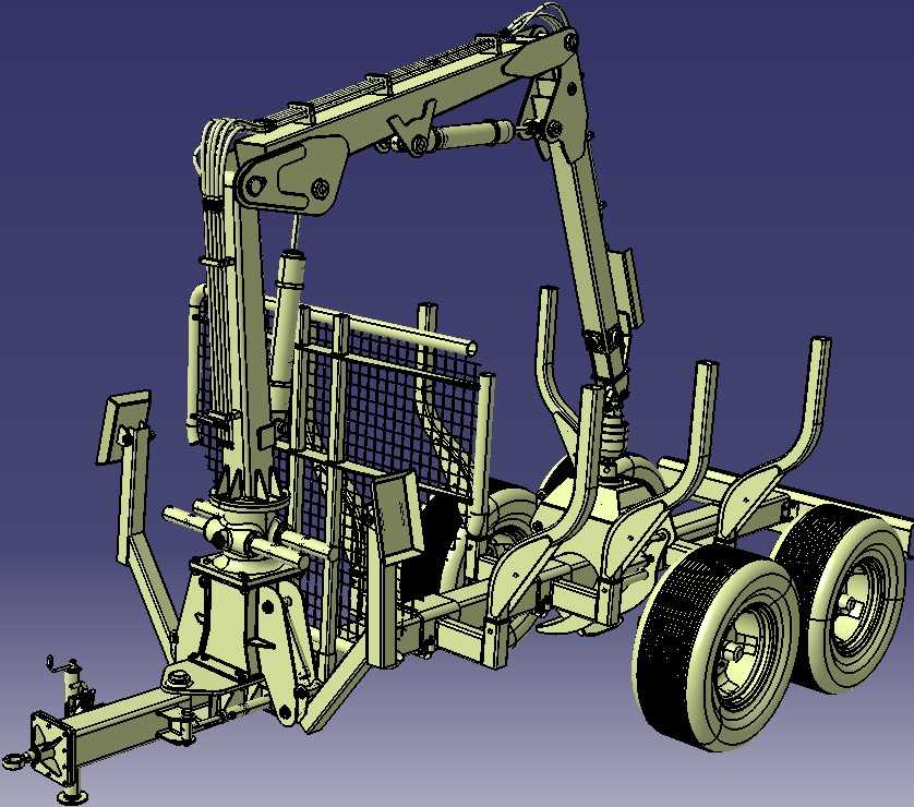 1269木材拖车CATIAV5R21设计