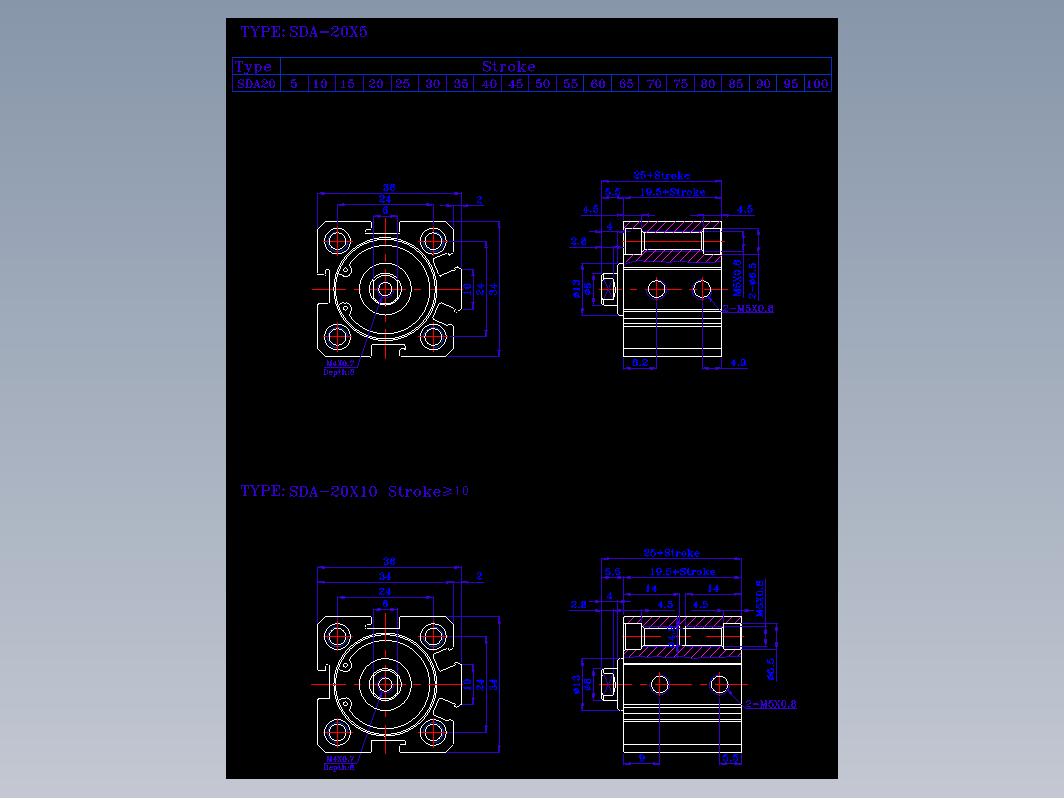 SDA气缸 83-SDA-20-BZN