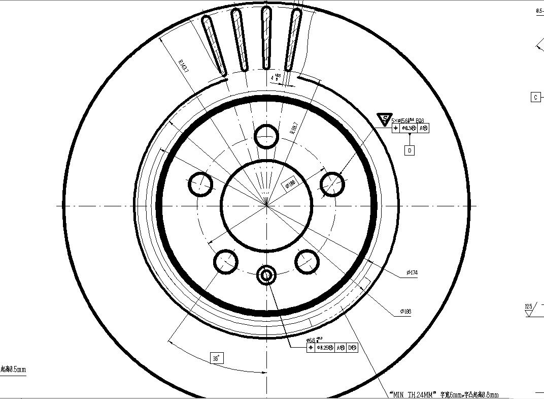 刹车盘CAD