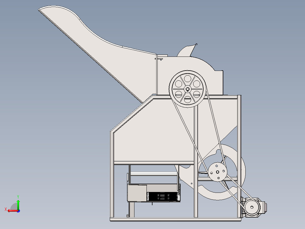 全喂入花生摘果机 三维SW+CAD+说明