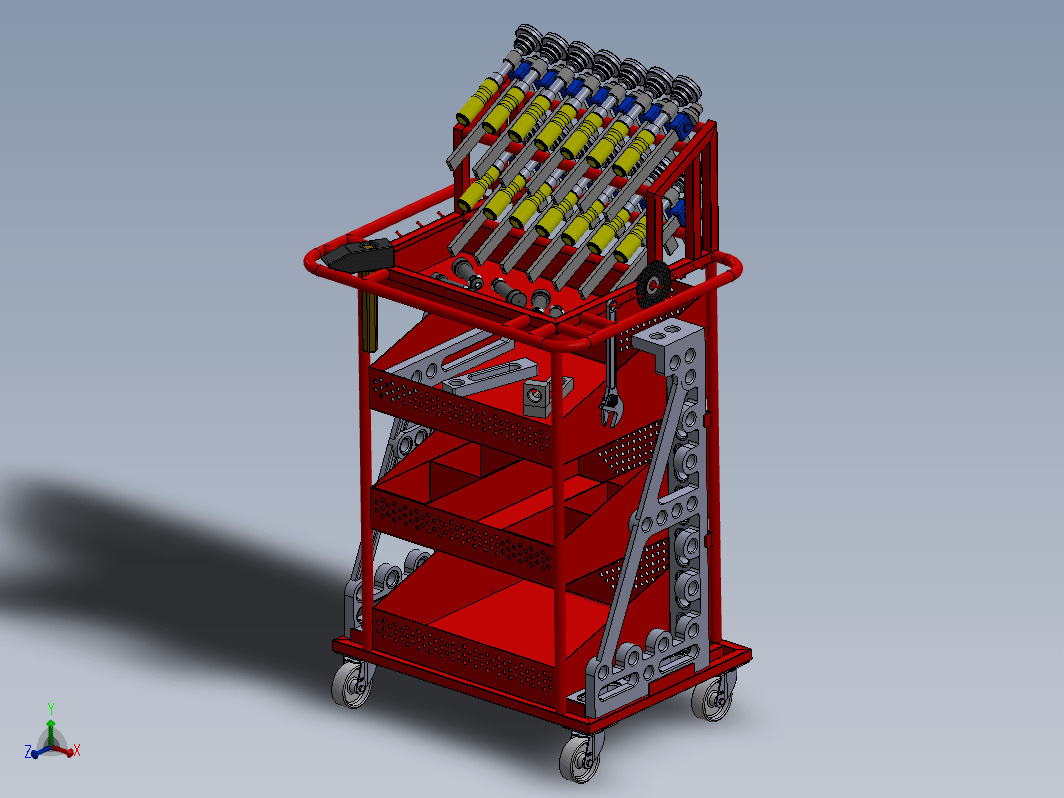 夹具工作台工具手推车