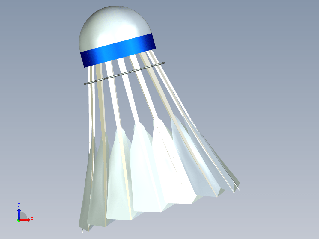 Proe羽毛球的建模