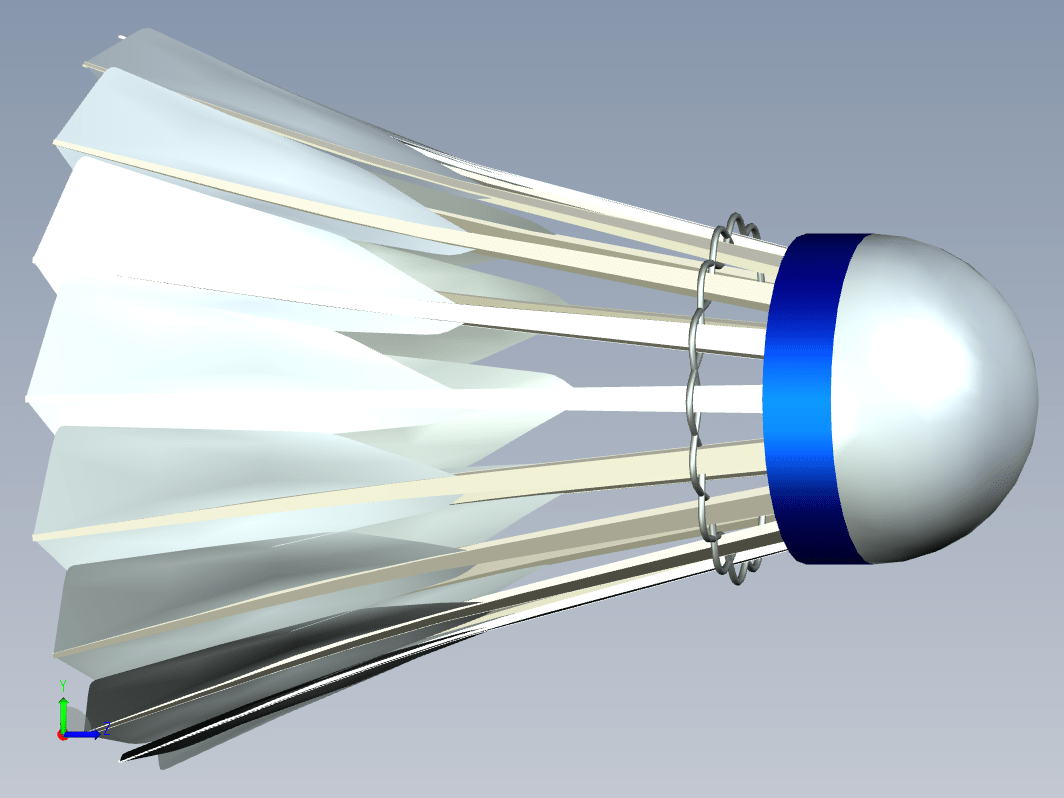 Proe羽毛球的建模