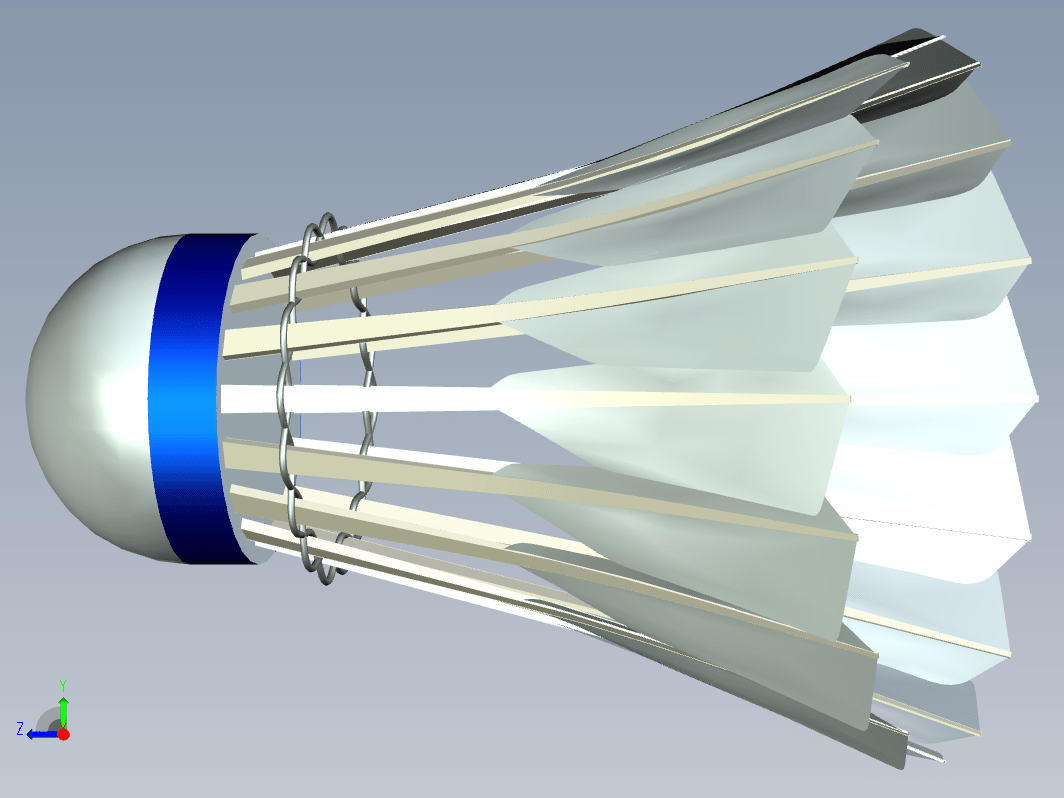 Proe羽毛球的建模