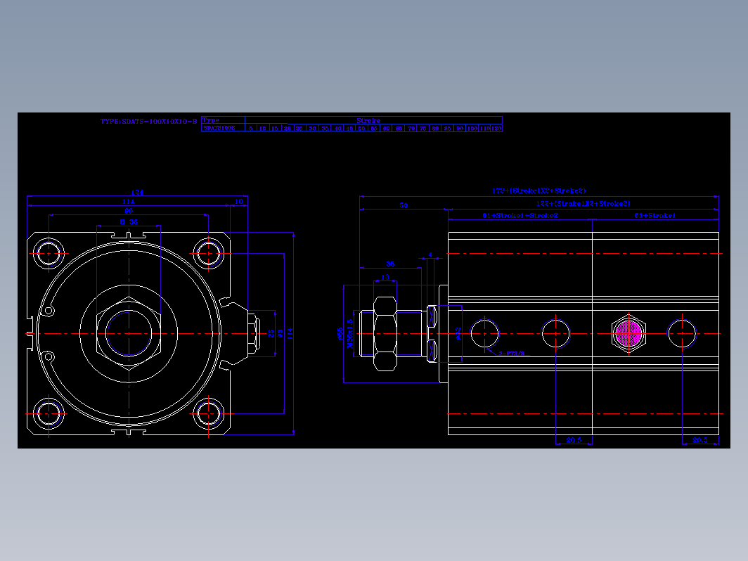 SDA气缸 83-SDAT-100-SW