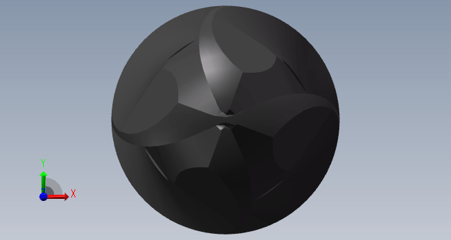 4刃硬质合金球头立铣刀3D模型D20