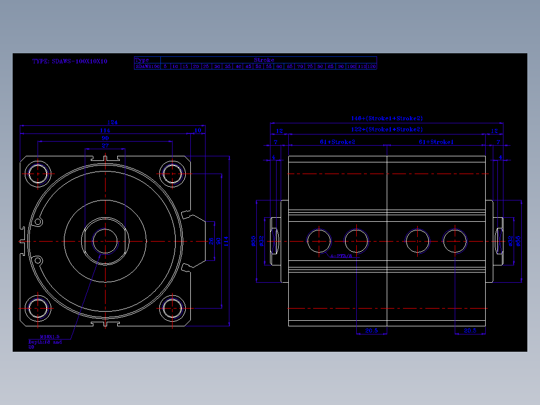 SDA气缸 83-SDAW-100-SN