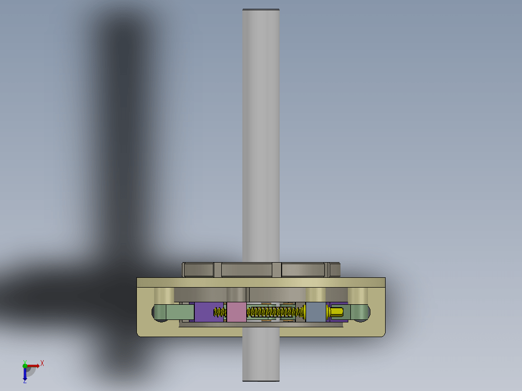 棒料夹紧机构 four coulisse mechanisms