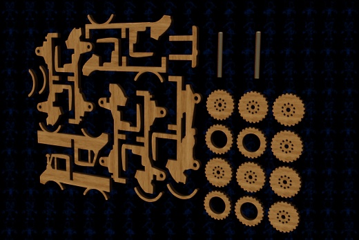 乌尼莫克406简易木制玩具激光切割模型缩略图