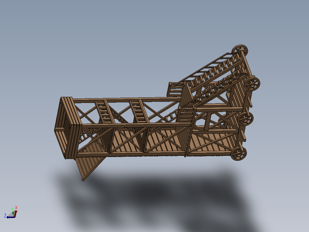 古代攻城塔模型