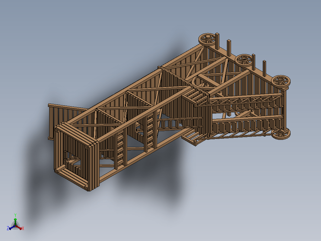 古代攻城塔模型