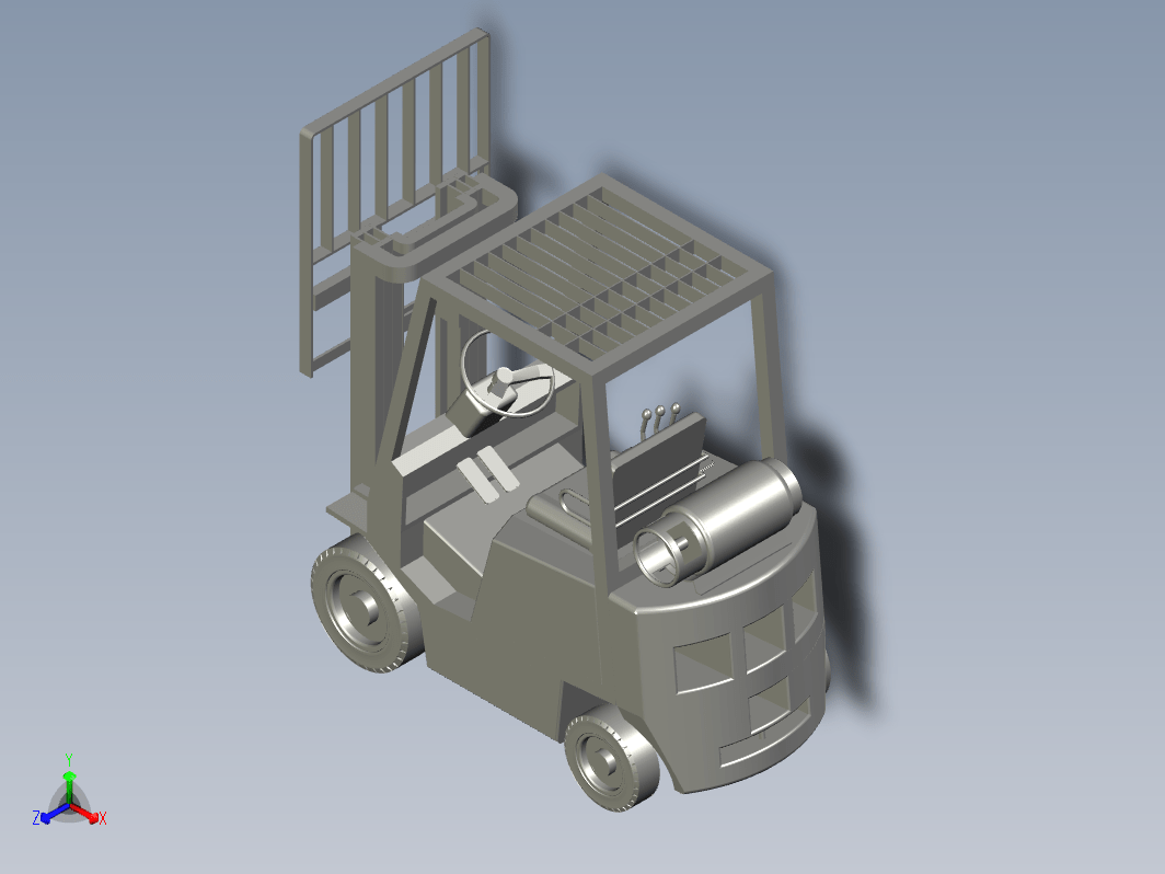 i简易叉车3D数模图纸