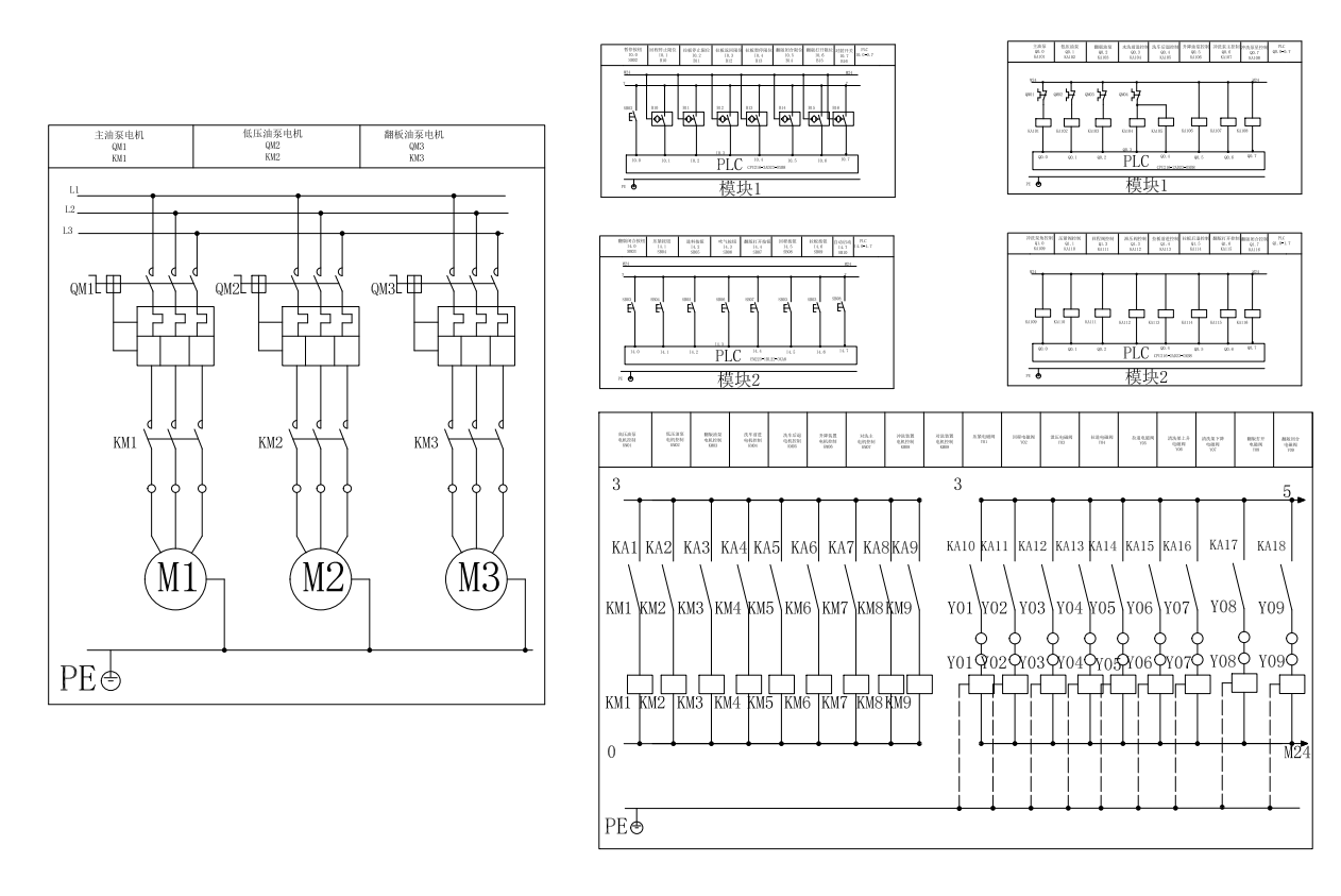 基于PLC的板框式压滤机控制系统设计CAD+说明