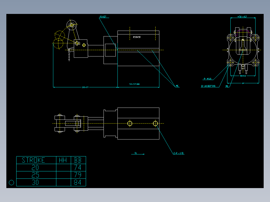 气缸 srsq50