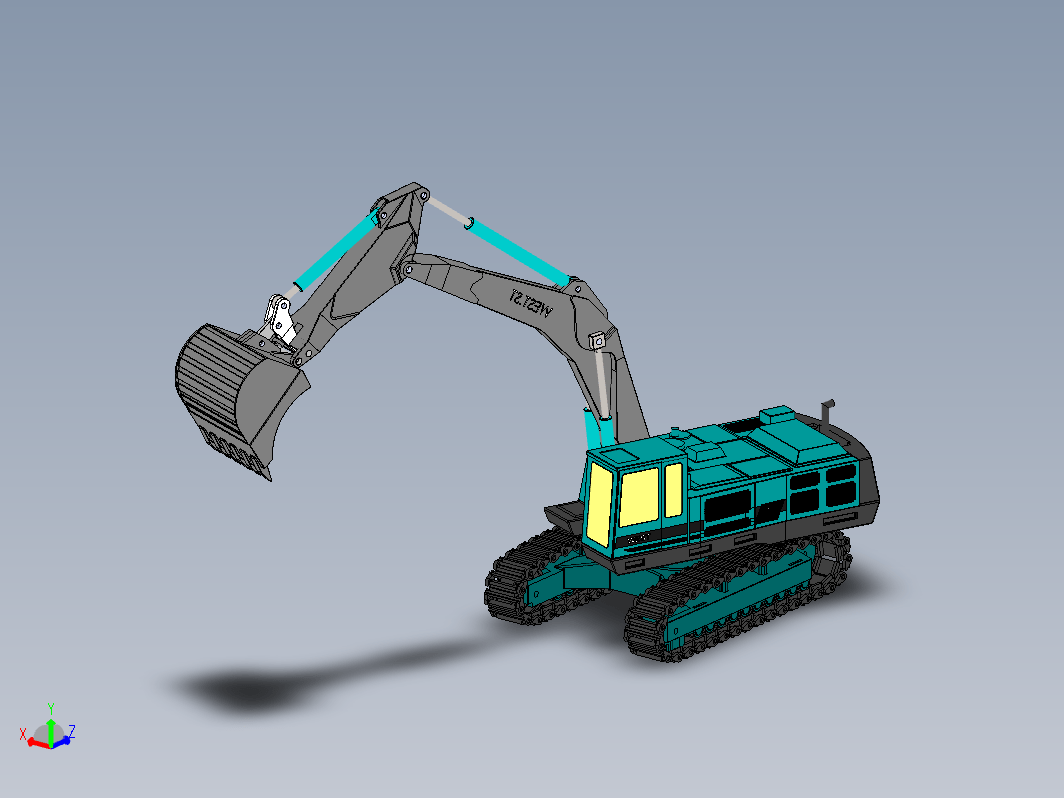 履带挖掘机3D图 Excavator ZeroTwo